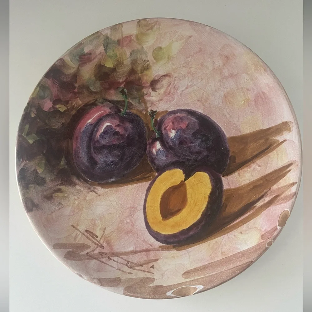 Vintage Peasant Village Italian Pottery Dish